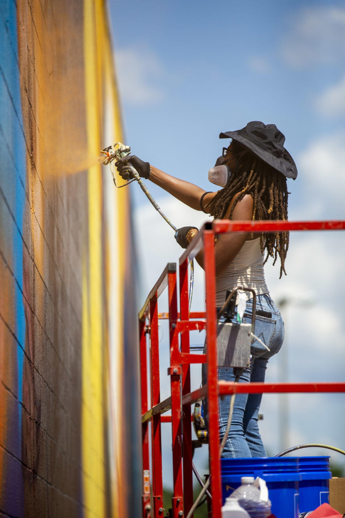 Black cowboys mural